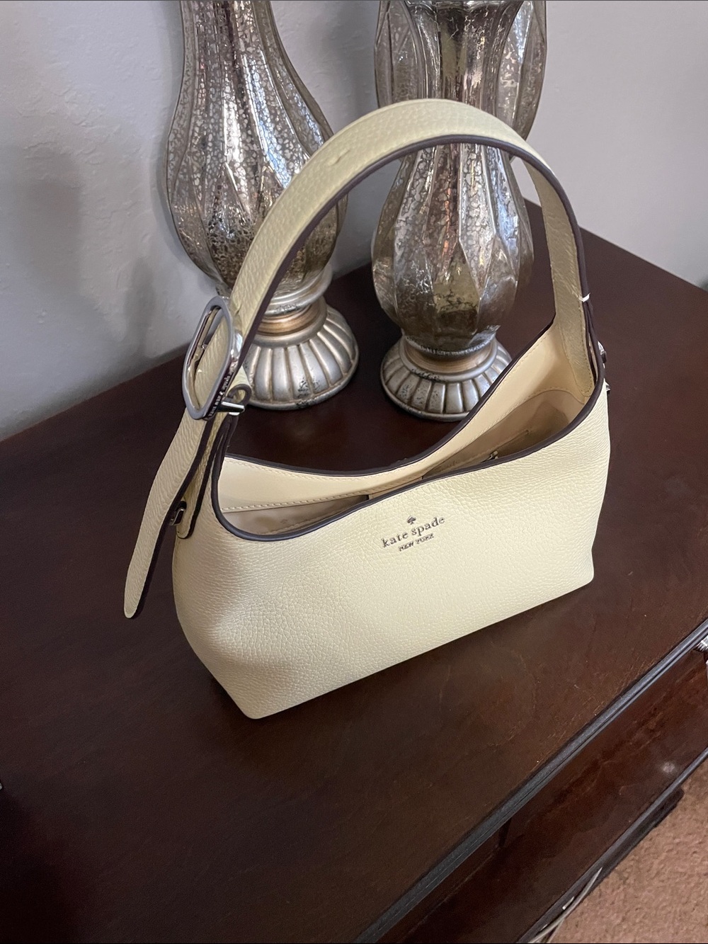 kate spade soft yellow Pebbled Leather crossbody bag - Picture 2 of 7